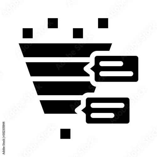 pyramided analysis with comments glyph icon vector illustration photo