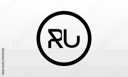 Initial ru letter logo with creative modern business typography vector template. Creative letter ru logo design.