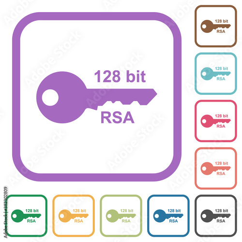 128 bit rsa encryption simple icons