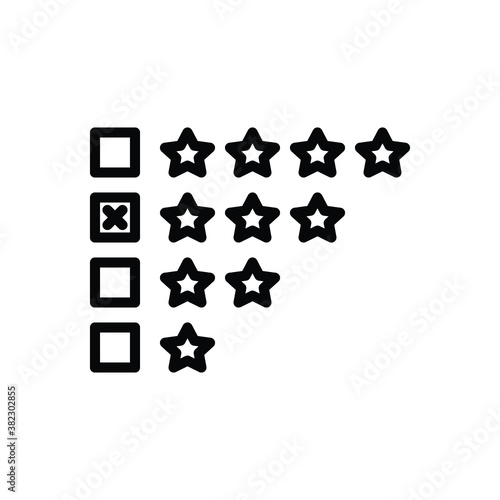 Black line icon for average