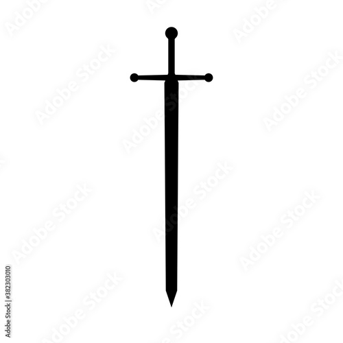 sword flat icon vector illustration