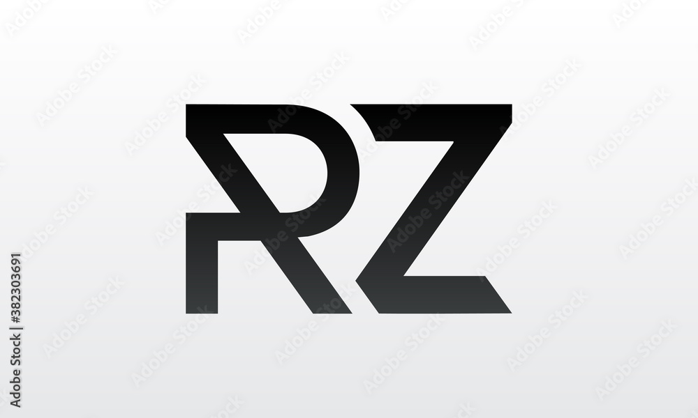 Initial rz letter logo with creative modern business typography vector template. Creative letter rz logo design. Stock Vector Adobe Stock