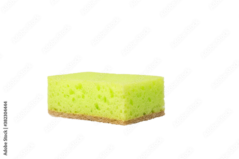 yellow cleaning sponge. isolate on white background yellow cleaning sponge. isolate on white background