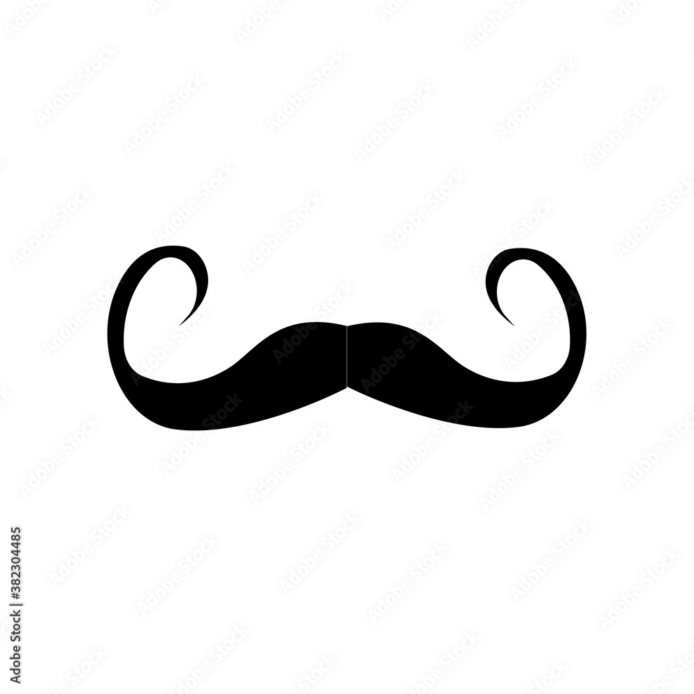 Mustache icon. illustration on white backgroud 