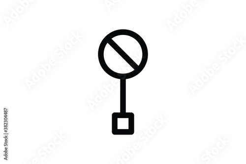 Rescue Outline Icon - Stop Sign