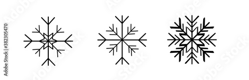 Set of Snowflakes Shapes. Hipster Style Design for Labels