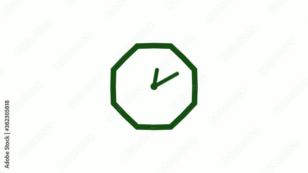 Counting down green dark clock icon on white background,clock icon Counting down green dark clock icon on white background,clock icon