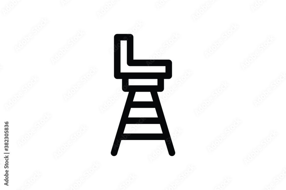 Rescue Outline Icon - Coast Guard Chair Rescue Outline Icon - Coast Guard Chair