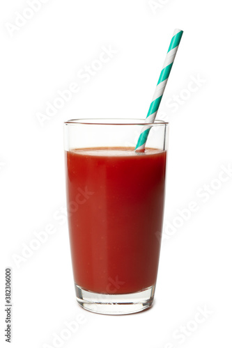 Wallpaper Mural Glass of tomato juice isolated on white background Torontodigital.ca