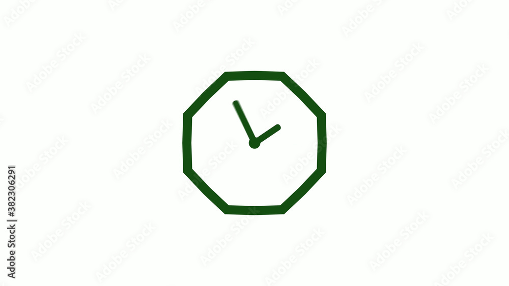 Amazing green dark counting down clock without trick,clock icon,clock isolated Amazing green dark counting down clock without trick,clock icon,clock isolated