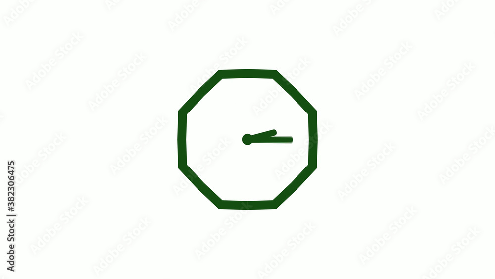 Amazing green dark counting down clock without trick,clock icon,clock isolated Amazing green dark counting down clock without trick,clock icon,clock isolated