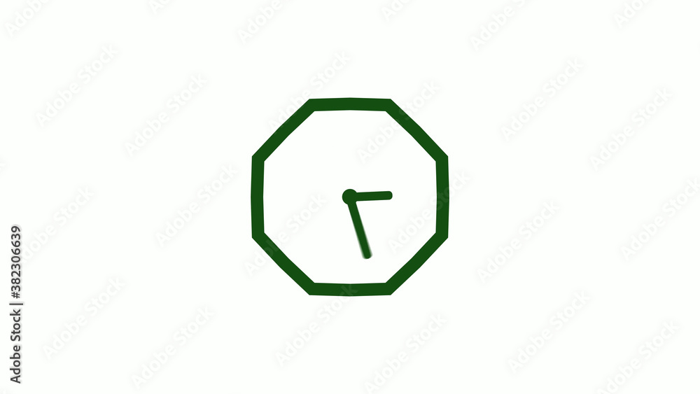 Amazing green dark counting down clock without trick,clock icon,clock isolated Amazing green dark counting down clock without trick,clock icon,clock isolated