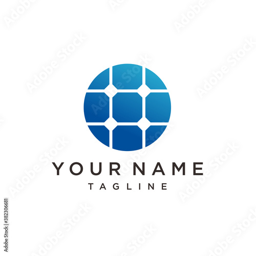 Sun solar energy logo design template. solar tech logo designs, Idea logo design inspiration