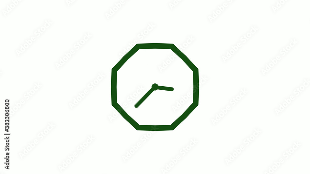 Amazing green dark counting down clock without trick,clock icon,clock isolated Amazing green dark counting down clock without trick,clock icon,clock isolated