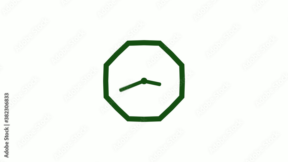Amazing green dark counting down clock without trick,clock icon,clock isolated Amazing green dark counting down clock without trick,clock icon,clock isolated