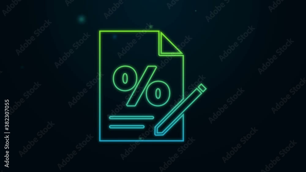 Glowing neon line Finance document icon isolated on black background. Paper bank document for invoice or bill concept. 4K Video motion graphic animation Glowing neon line Finance document icon isolated on black background. Paper bank document for invoice or bill concept. 4K Video motion graphic animation
