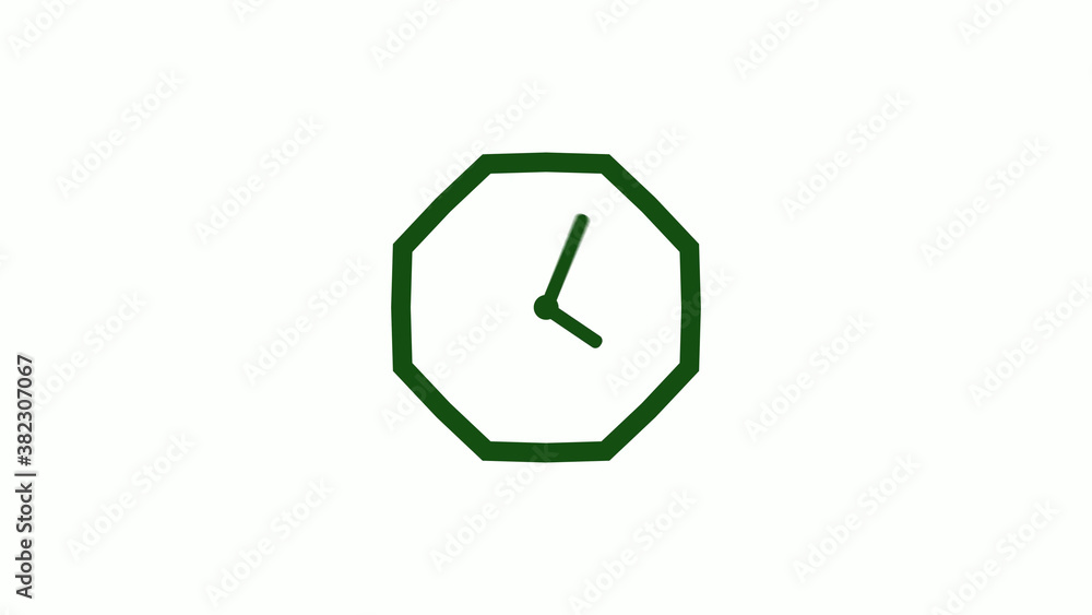 Amazing green dark counting down clock without trick,clock icon,clock isolated Amazing green dark counting down clock without trick,clock icon,clock isolated