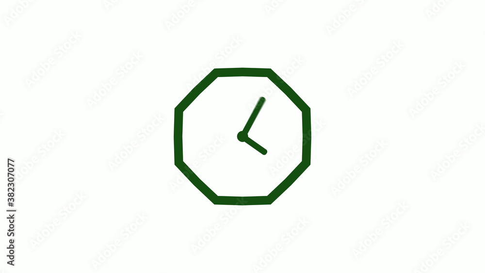 Amazing green dark counting down clock without trick,clock icon,clock isolated Amazing green dark counting down clock without trick,clock icon,clock isolated