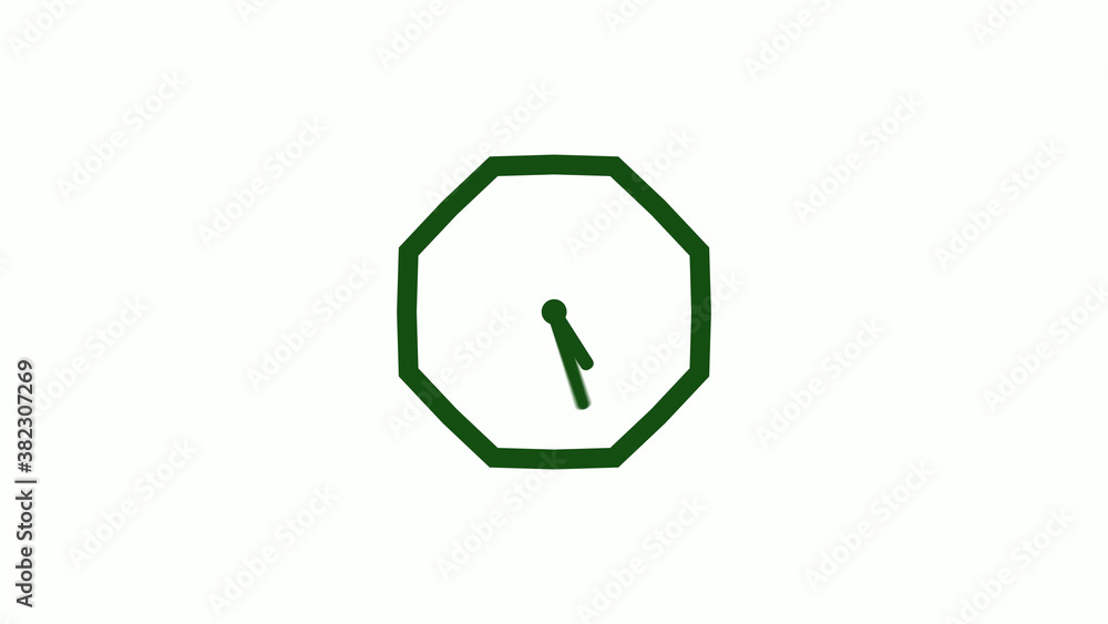 Amazing green dark counting down clock without trick,clock icon,clock isolated Amazing green dark counting down clock without trick,clock icon,clock isolated