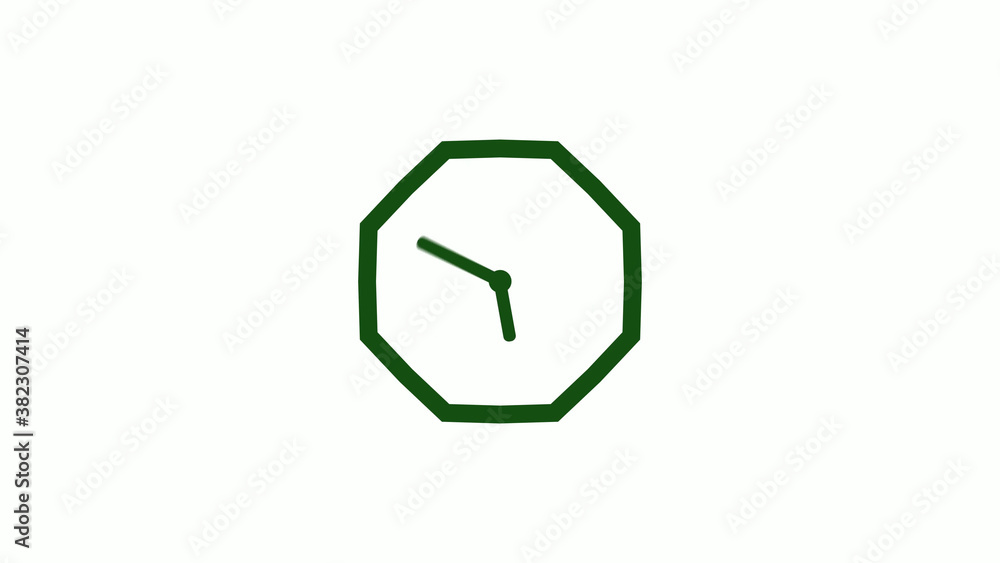 Amazing green dark counting down clock without trick,clock icon,clock isolated Amazing green dark counting down clock without trick,clock icon,clock isolated