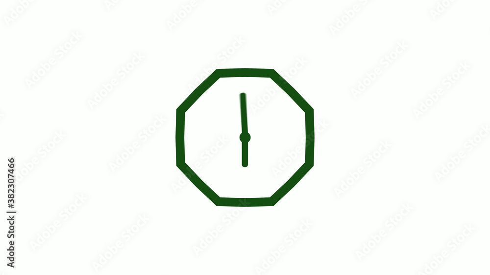Amazing green dark counting down clock without trick,clock icon,clock isolated Amazing green dark counting down clock without trick,clock icon,clock isolated