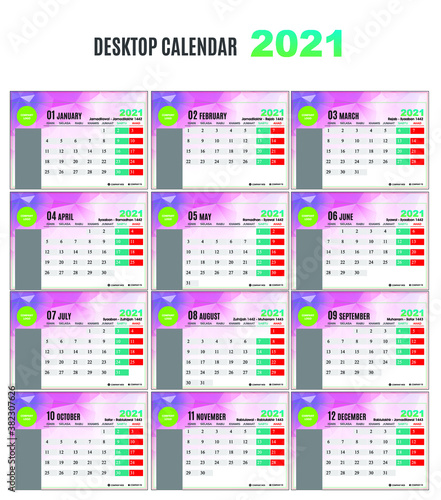desktop calendar 2021 