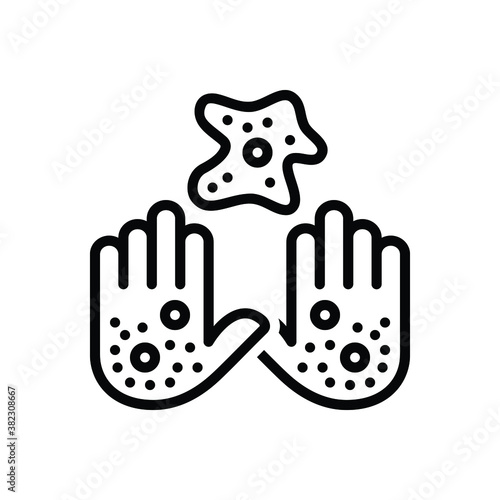 Black line icon for dirty