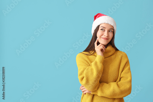 Thoughtful young woman in S...