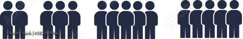 business team icon set, People icons, Group of people, Vector illustration