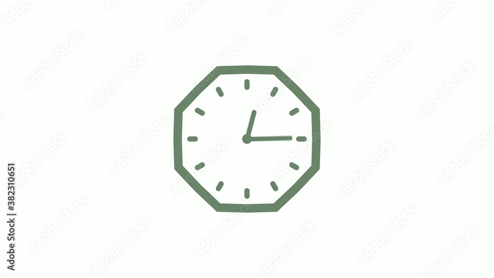 Amazing green gray counting down clock icon on white background,clock icon,Clock isolated Amazing green gray counting down clock icon on white background,clock icon,Clock isolated