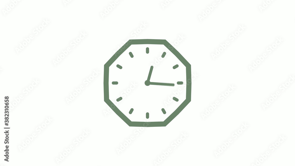 Amazing green gray counting down clock icon on white background,clock icon,Clock isolated Amazing green gray counting down clock icon on white background,clock icon,Clock isolated