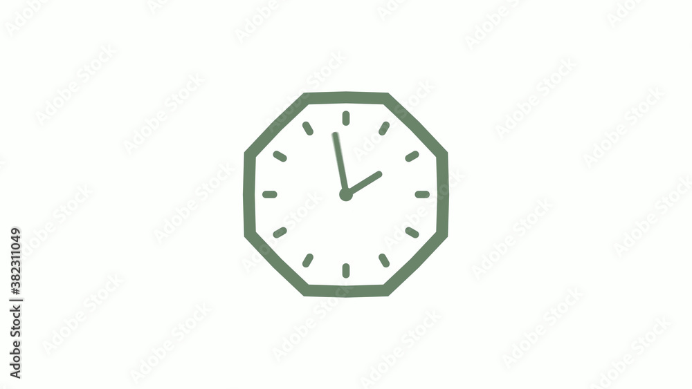 Amazing green gray counting down clock icon on white background,clock icon,Clock isolated Amazing green gray counting down clock icon on white background,clock icon,Clock isolated