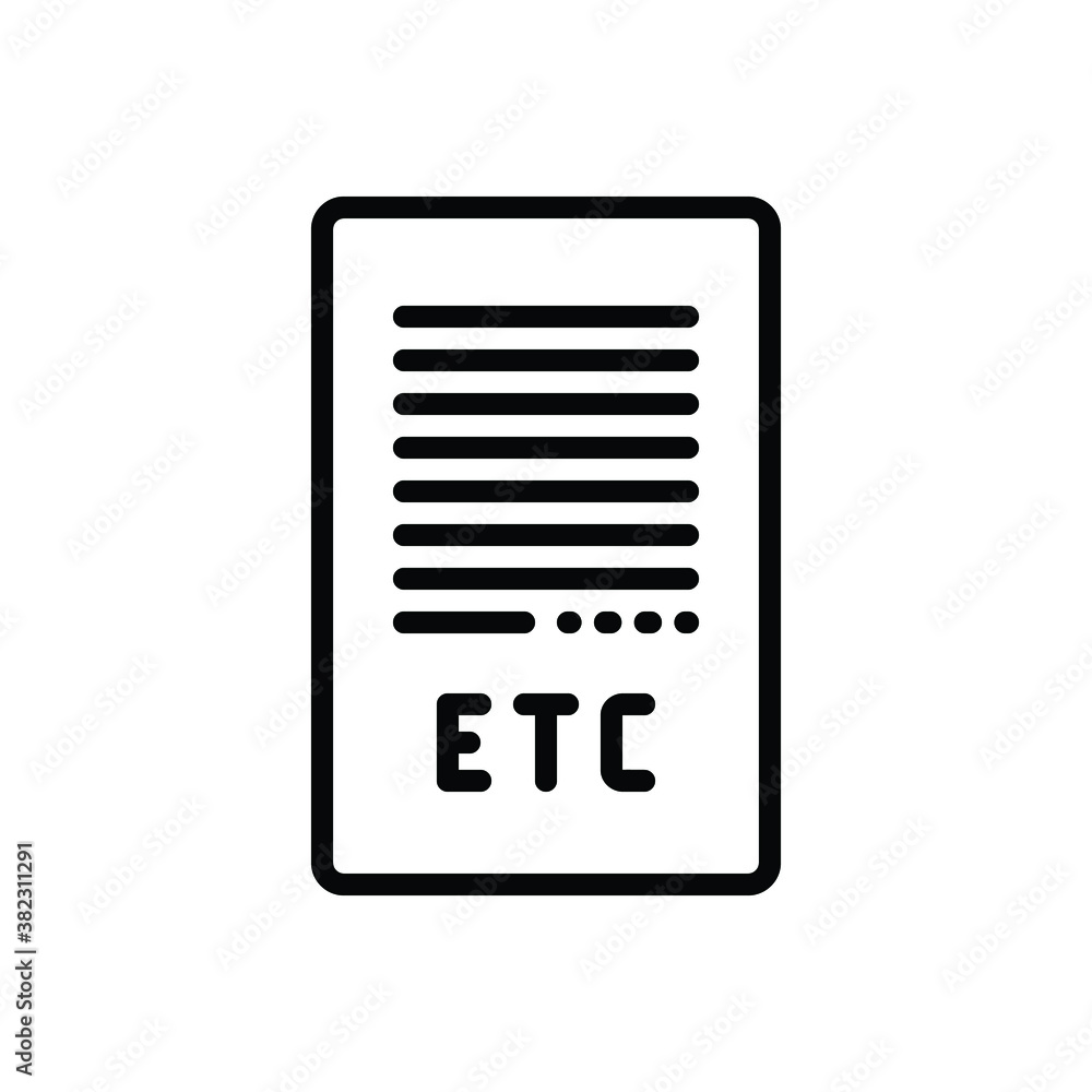 Black line icon for etc Black line icon for etc