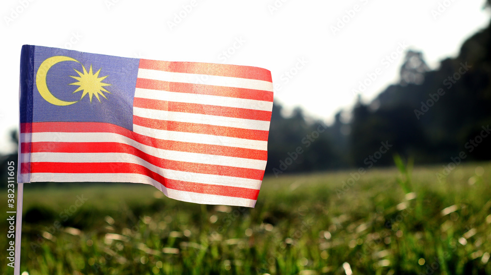 Malaysia flag waving celebrating