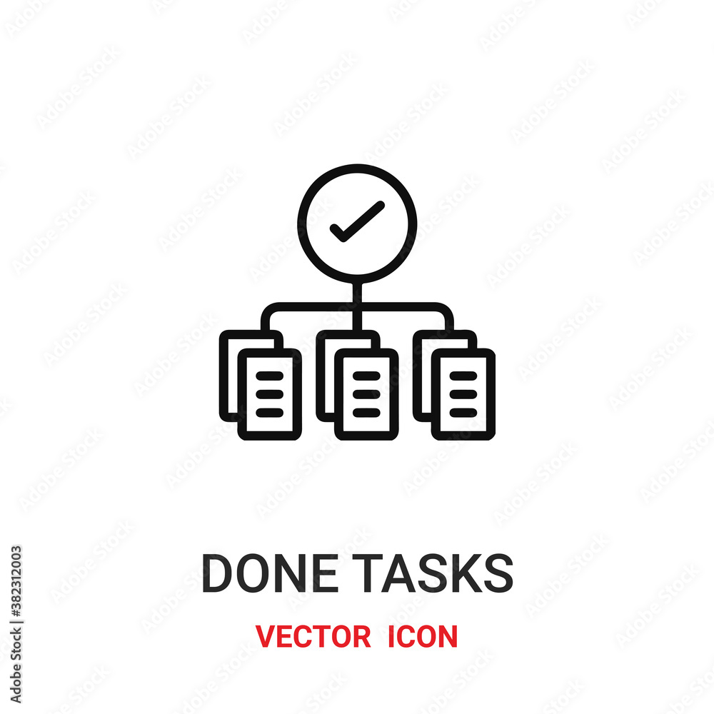 done tasks icon vector symbol. done tasks symbol icon vector for your design. Modern outline icon for your website and mobile app design. done tasks icon vector symbol. done tasks symbol icon vector for your design. Modern outline icon for your website and mobile app design.