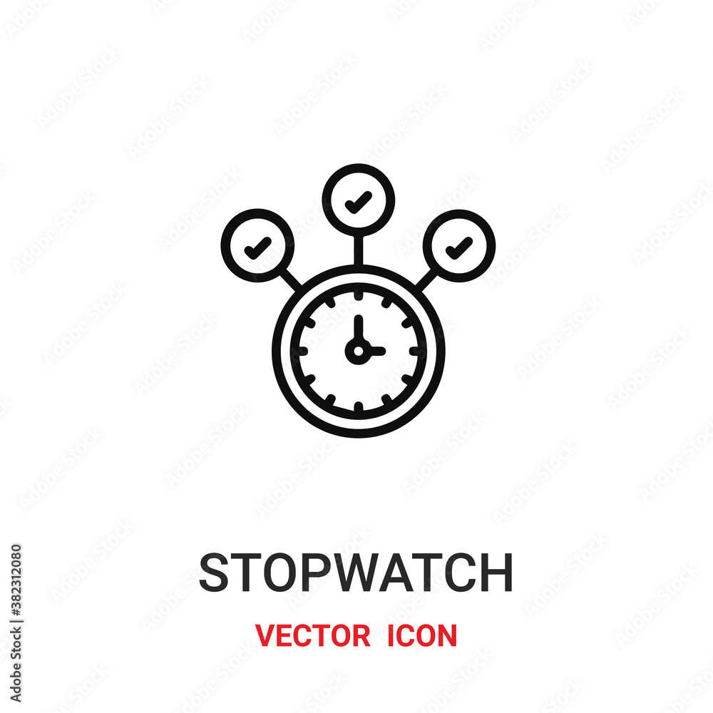 stopwatch icon vector symbol. stopwatch symbol icon vector for your design. Modern outline icon for your website and mobile app design. stopwatch icon vector symbol. stopwatch symbol icon vector for your design. Modern outline icon for your website and mobile app design.