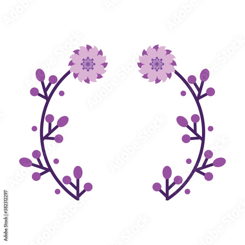Vector flowers set. Beautiful wreath. Elegant floral collection with isolated blue,pink leaves and flowers, hand drawn watercolor. Design for invitation, wedding or greeting cards