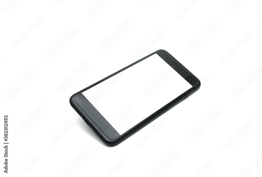 realistic perfectly detailed modern smartphone isolated on white background . Mock up smart phone with blank screen realistic perfectly detailed modern smartphone isolated on white background . Mock up smart phone with blank screen