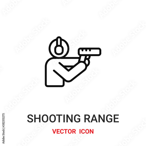 shooting range icon vector symbol. shooting range symbol icon vector for your design. Modern outline icon for your website and mobile app design.