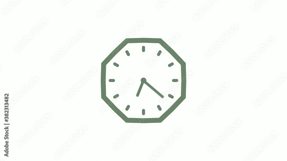 Green gray counting down 12 hours clock icon on white background,clock icon Green gray counting down 12 hours clock icon on white background,clock icon