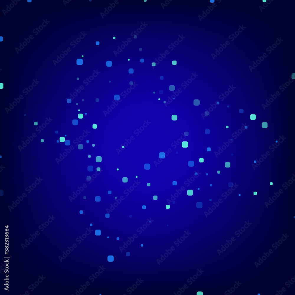 Blue Confetti Celebrate Blue Vector Background. 