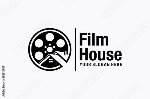 film house production logo design vector