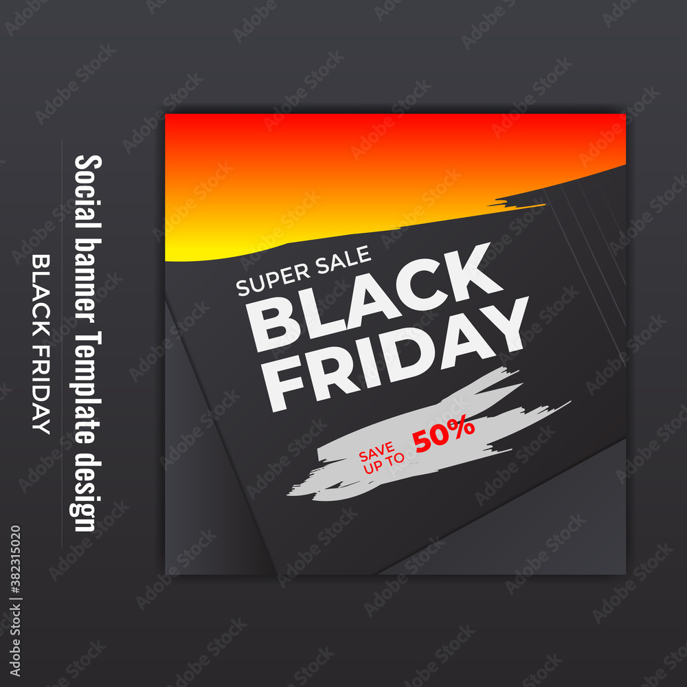 Exclusive Black Friday sale Banner and social media post vector Exclusive Black Friday sale Banner and social media post vector