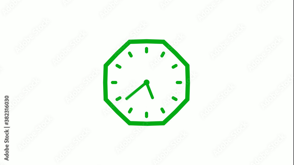 New green color 12 hours counting down clock icon on white background,clock icon New green color 12 hours counting down clock icon on white background,clock icon