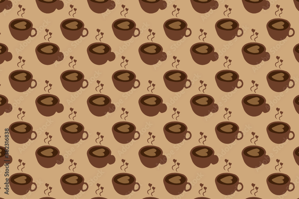 Obraz premium seamless coffee pattern. suitable for wallpapers and backgrounds.