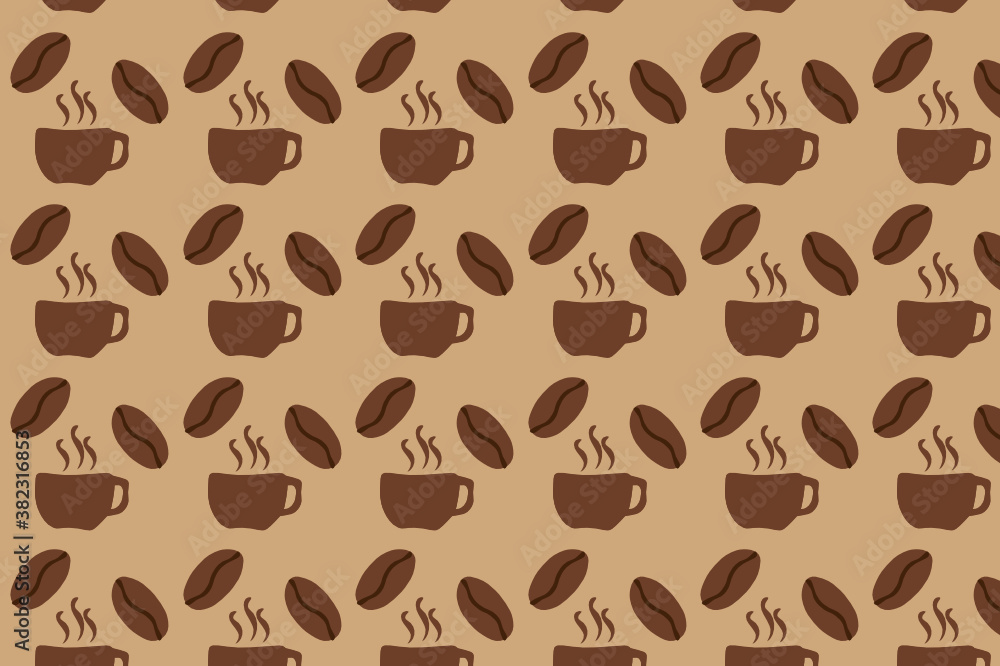 Obraz premium seamless coffee pattern. suitable for wallpapers and backgrounds.