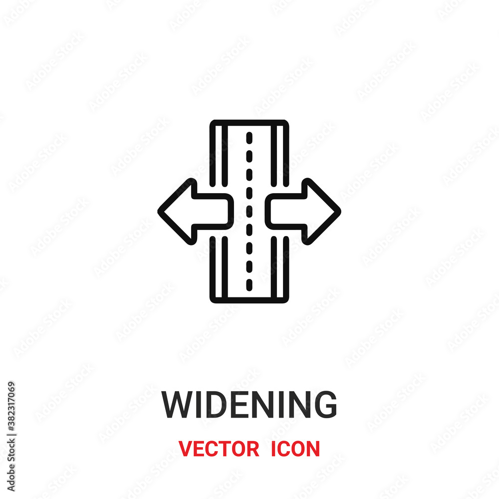 Widening vector icon. Modern, simple flat vector illustration for website or mobile app.Widen symbol, logo illustration. Pixel perfect vector graphics Widening vector icon. Modern, simple flat vector illustration for website or mobile app.Widen symbol, logo illustration. Pixel perfect vector graphics