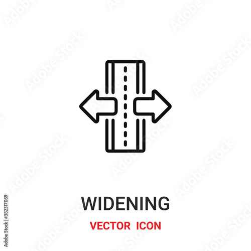  Widening vector icon. Modern, simple flat vector illustration for website or mobile app.Widen symbol, logo illustration. Pixel perfect vector graphics	