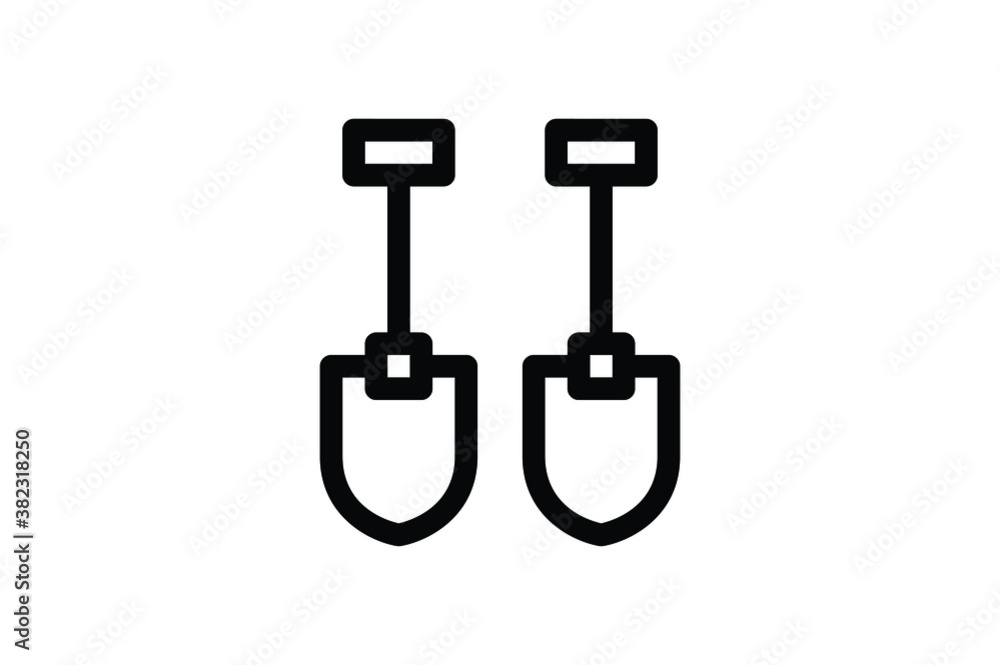 Agriculture Outline Icon - Shovel Agriculture Outline Icon - Shovel