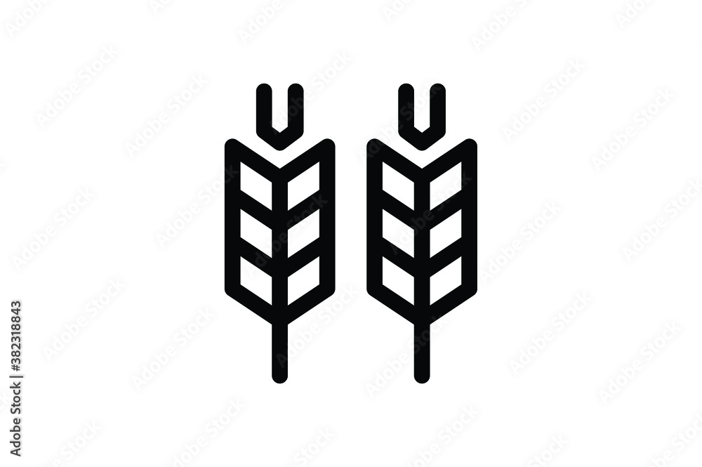 Agriculture Outline Icon - Rice Agriculture Outline Icon - Rice